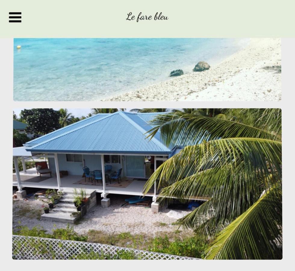 Le Fare Bleu Tiputa Rangiroa Leilighet Eksteriør bilde